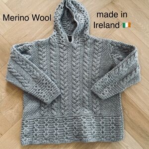 Irish Aran Knit Merino Sweater
